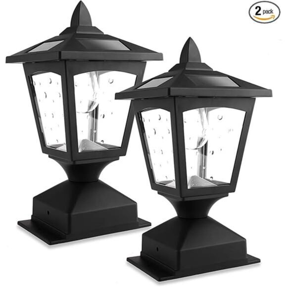Greluna Solar Post Lights Outdoor, Solar Lamp Post Cap Lights, Pack of 2 - Picture 8 of 8